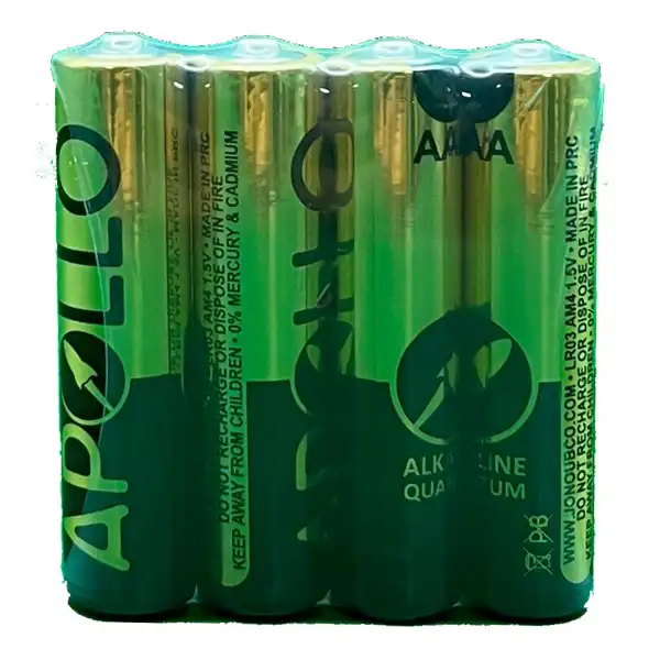 قیمت باتری نیم قلمی آپولو 10 بسته 4 عددی مدل Alkaline Quantum