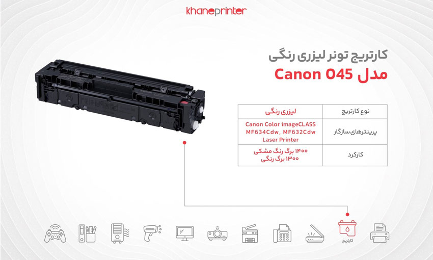 خرید تونر کارتریج کانن مدل canon 045