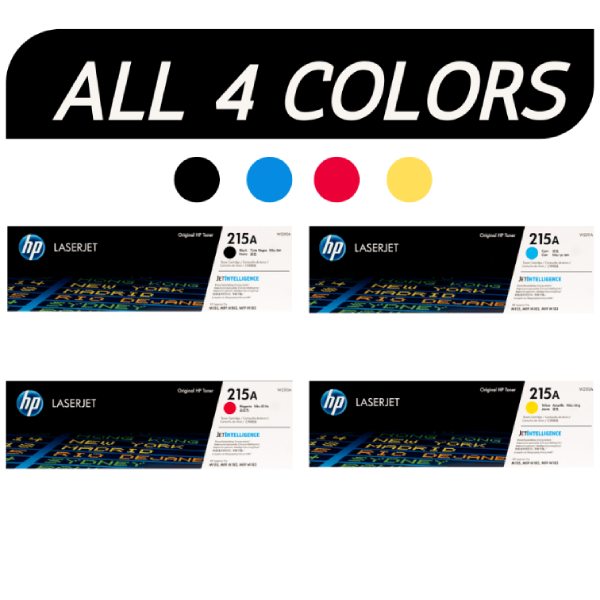 کارتریج لیزری اچ پی مدل 215A ست چهار رنگ (آبی، قرمز، زرد و مشکی)