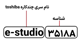 شناسایی حروف بکار رفته در دستگاه کپی توشیبا مدل e-studio 3518A