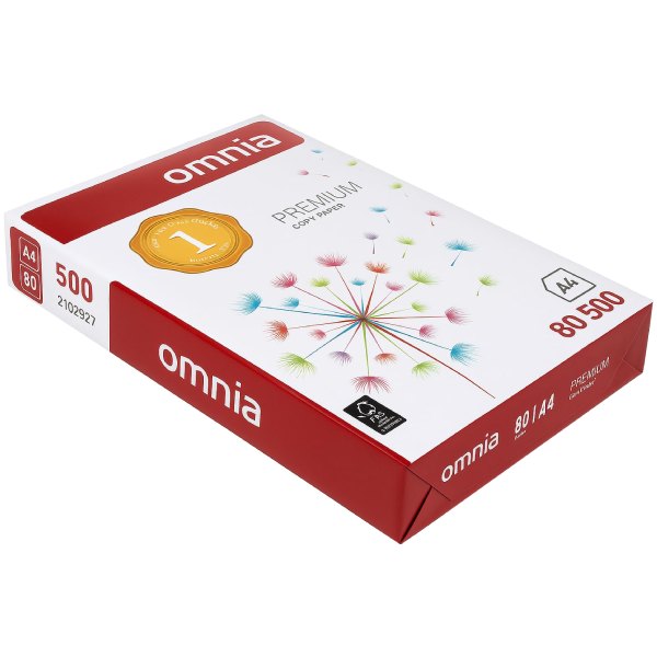 کاغذ A4 اومنیا Omnia مدل Premium بسته 500 برگی
