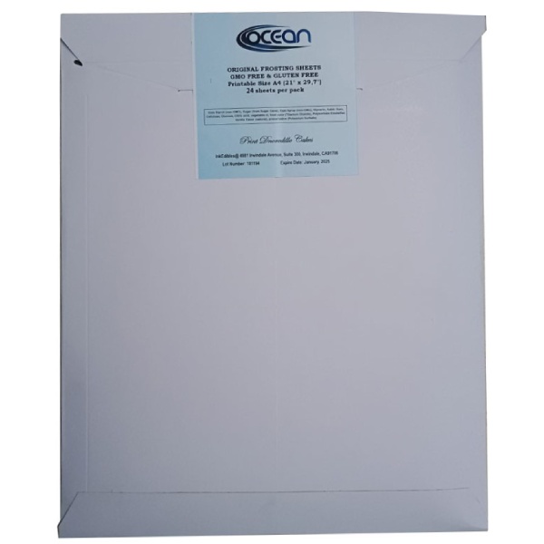 کاغذ خوراکی اوشن Ocean سایز A4 بسته 24 عددی