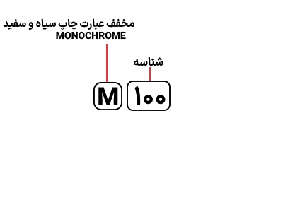 شناسایی حروف بکار رفته در پرینتر epson m100