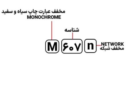 شناسایی حروف بکار رفته در پرینتر مدل M 607n