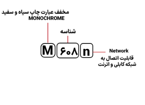 شناسایی حروف بکار رفته در پرینتر مدل M 608n