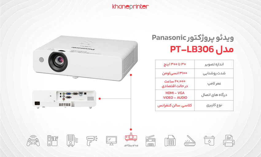 خرید ویدئو پروژکتور پاناسونیک مدل lb306