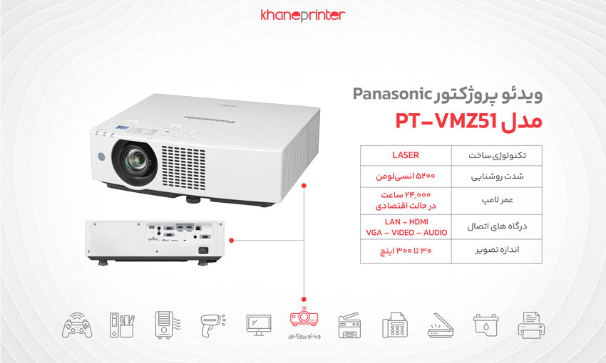 خرید پروژکتور پاناسونیک مدل vmz51