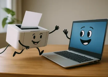 آموزش اتصال پرینتر به لپ تاپ