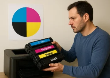 معنی رنگ CMYK در کارتریج لیزری