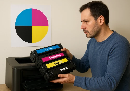 معنی رنگ CMYK در کارتریج لیزری