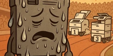 نشانه کاهش عمر کارتریج لیزری