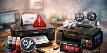 مشکلات پرینترهای جوهر افشان کانن