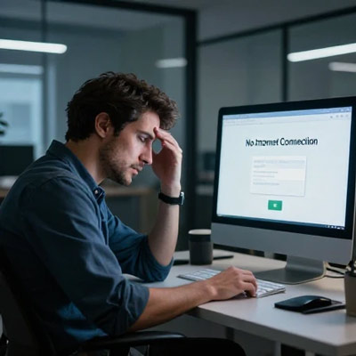 قطعی اینترنت و بیکاری